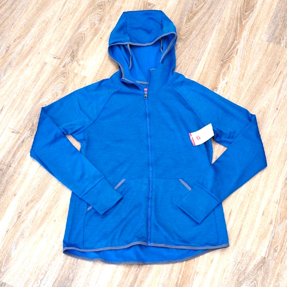 💙NWT Womens Hanes Sport Royal Blue💙 Zip-Up Hoodie size Large💙